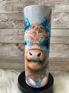 Bunny Highland Cow 20oz.Sublimation Tumbler