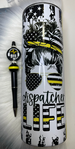 911 Dispatcher Tumbler and Beaded Pen Set