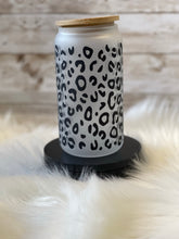 Load image into Gallery viewer, Mama Black Leopard 16oz Glass Cup