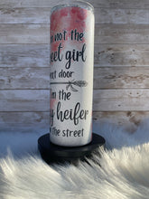 Load image into Gallery viewer, Crazy Heifer Down The Street Glitter  Sublimation Tumbler