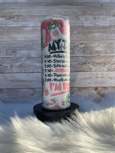 My Day Christmas Glitter Sublimation Tumbler