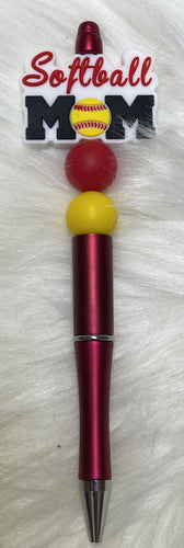 Softball Mom  Beaded Pen