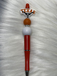 Longhorn Football  Beaded Pen