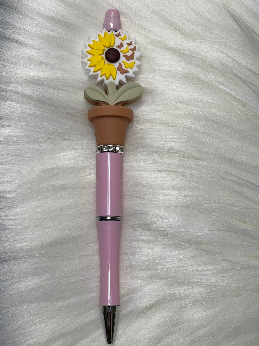 Sunflower Pot  Beaded Pen