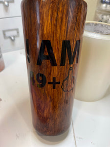 I am 49+ Woodgrain Epoxy Tumbler for 50th Birthday Tumbler