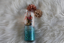 Load image into Gallery viewer, Coral and Teal Crackle Boots Glitter Tumbler