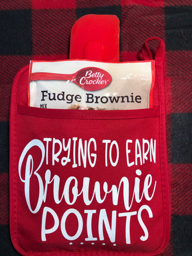 Trying To Earn Brownie Points Pot Holder