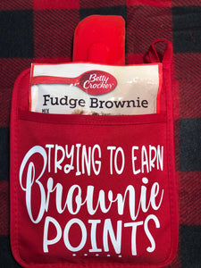 Trying To Earn Brownie Points Pot Holder