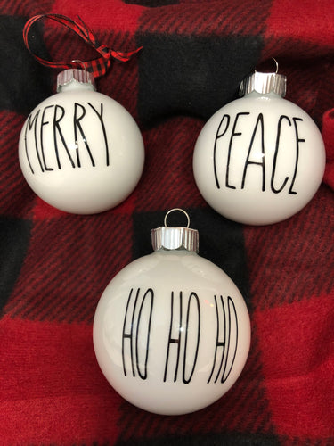 Rae Dunn Inspired Ornaments