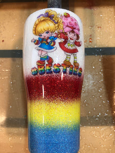 Best Friends Rainbow Glitter Tumbler