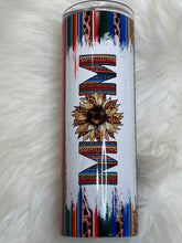 Load image into Gallery viewer, Serape Mom Sunflower Sublimation Tumbler