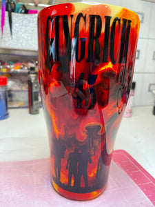 Firefighter Maltese Cross Fire Epoxy Tumbler