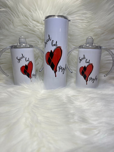 Sweet But Psycho Heart Sublimation Tumbler