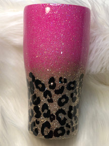 Y'all Need Jesus Glitter Leopard  Tumbler