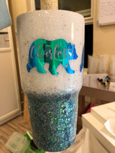 Load image into Gallery viewer, Mama Bear and Babies Glitter Tumbler