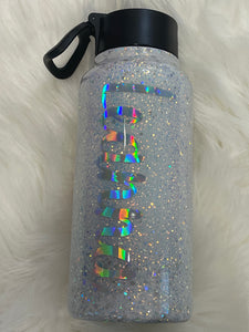 Pink and Purple Unicorn Glitter Tumbler