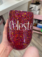 Load image into Gallery viewer, Wine and Donuts Glitter Wine Tumbler