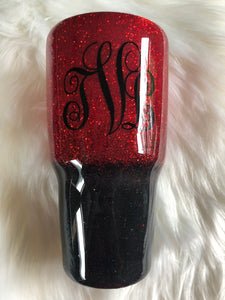 Monogram Glitter Tumbler