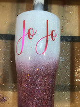 Load image into Gallery viewer, Pink Hummingbird Personalized Glitter Tumbler