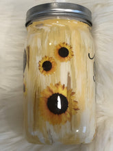 Load image into Gallery viewer, Sunflower Elephant Mason Jar Tissue Holder