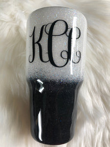 Monogram Glitter Tumbler