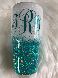 Monogram Glitter Tumbler