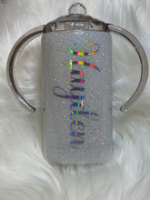 Load image into Gallery viewer, Unicorn Personalized Glitter Sippy Duo Tumbler