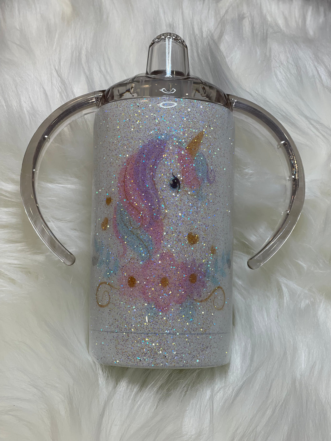 Unicorn Personalized Glitter Sippy Duo Tumbler