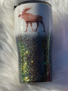 Elk Personalized Glitter Tumbler